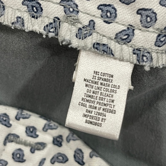 BONOBOS Mens Slim-Fit Straight-Leg Washed-Chino Pants 32x 31 Gray Flat-Front - Picture 4 of 10